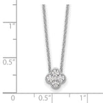 Lab Grown Diamond Bloom Pendant Necklace - 10k White Gold / 1/4 ctw. / VS/SI+ G+