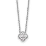 Lab Grown Diamond Bloom Pendant Necklace - 14k White Gold / 1/4 ctw. / VS+ F+