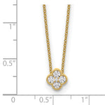Lab Grown Diamond Bloom Pendant Necklace - 10k Yellow Gold / 1/4 ctw. / VS/SI+ G+