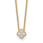 Lab Grown Diamond Bloom Pendant Necklace - 14k Yellow Gold / 1/4 ctw. / VS/SI+ G+
