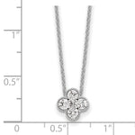 Lab Grown Diamond Bloom Pendant Necklace - 14k White Gold / 1/2 ctw. / VS+ F+