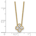 Lab Grown Diamond Bloom Pendant Necklace - 14k Yellow Gold / 1/2 ctw. / VS+ F+