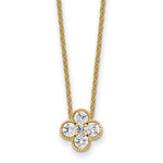 Lab Grown Diamond Bloom Pendant Necklace - 14k Yellow Gold / 1/2 ctw. / VS+ F+
