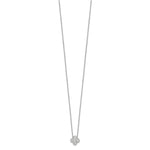 Lab Grown Diamond Bloom Pendant Necklace - 14k White Gold / 3/4 ctw. / VS+ F+