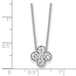 Lab Grown Diamond Bloom Pendant Necklace - 14k White Gold / 3/4 ctw. / VS+ F+
