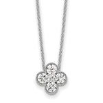 Lab Grown Diamond Bloom Pendant Necklace - 14k White Gold / 3/4 ctw. / VS+ F+