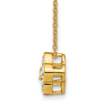 Lab Grown Diamond Bloom Pendant Necklace - 14k Yellow Gold / 3/4 ctw. / VS+ F+