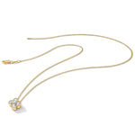 Lab Grown Diamond Bloom Pendant Necklace - 14k Yellow Gold / 1/2 ctw. / VS+ F+