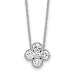 Lab Grown Diamond Bloom Pendant Necklace - 14k White Gold / 1 ctw. / VS+ F+