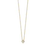 Lab Grown Diamond Bloom Pendant Necklace - 14k Yellow Gold / 1 ctw. / VS+ F+