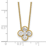 Lab Grown Diamond Bloom Pendant Necklace - 14k Yellow Gold / 1 ctw. / VS+ F+