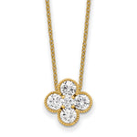 Lab Grown Diamond Bloom Pendant Necklace - 14k Yellow Gold / 1 ctw. / VS+ F+