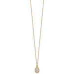 Gold Lab Grown Diamond Pear Shape Cluster Pendant Necklace - 14k Yellow Gold