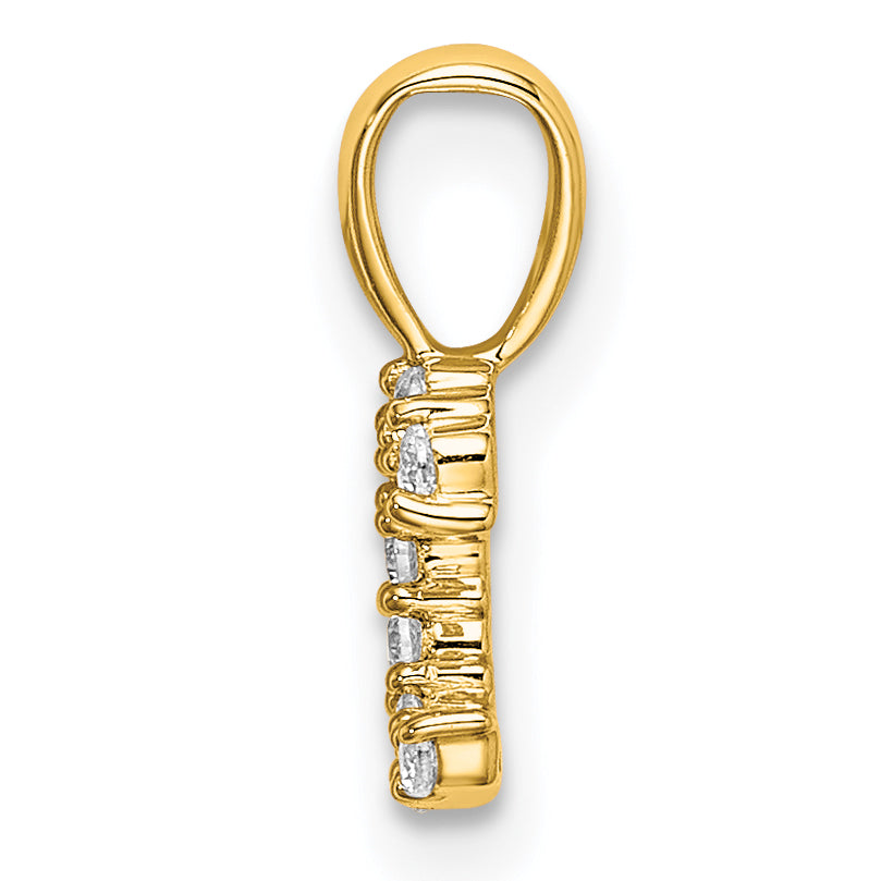 Diamond Initial Pendant - C / 14k Yellow Gold / Diamond