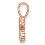 Diamond Initial Pendant - S / 14k Rose Gold / Diamond