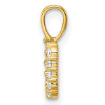 Diamond Initial Pendant - U / 14k Yellow Gold / Diamond