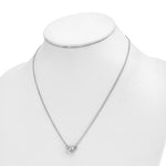 Gold Lab Grown Diamond 3-Stone Necklace - 14k White Gold / 3/4 ctw.