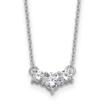 Gold Lab Grown Diamond 3-Stone Necklace - 14k White Gold / 3/4 ctw.