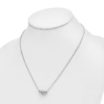 Gold Lab Grown Diamond 3-Stone Necklace - 14k White Gold / 1-1/2 ctw.