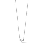 Gold Lab Grown Diamond 3-Stone Necklace - 14k White Gold / 1-1/2 ctw.