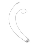 Gold Lab Grown Diamond 3-Stone Necklace - 14k White Gold / 3/4 ctw.