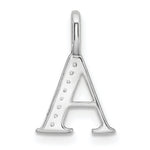 Diamond Initial Pendant - A / 14k White Gold