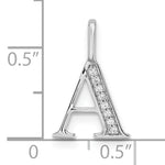 Diamond Initial Pendant - A / 14k White Gold