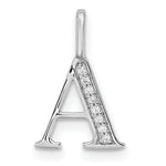 Diamond Initial Pendant - A / 14k White Gold