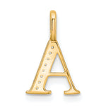 Diamond Initial Pendant - A / 14k Yellow Gold