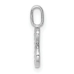 Diamond Initial Pendant - B / 14k White Gold
