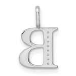 Diamond Initial Pendant - B / 14k White Gold