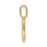 Diamond Initial Pendant - B / 14k Yellow Gold