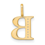 Diamond Initial Pendant - B / 14k Yellow Gold