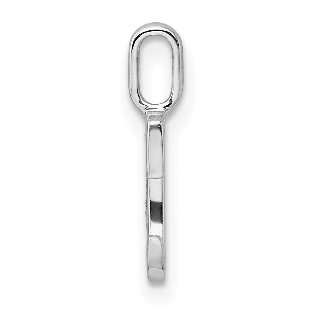 Diamond Initial Pendant - C / 14k White Gold