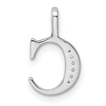 Diamond Initial Pendant - C / 14k White Gold