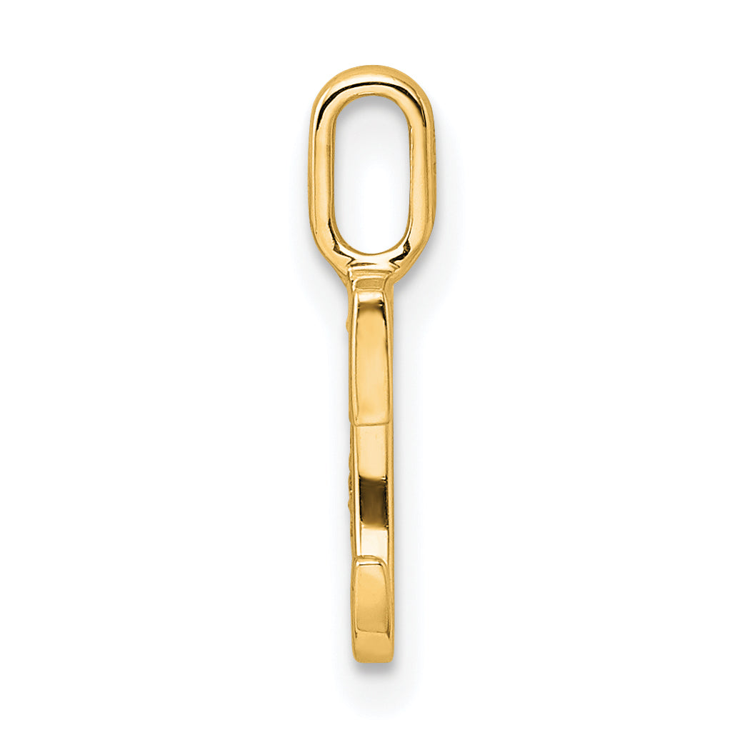 Diamond Initial Pendant - C / 14k Yellow Gold