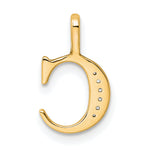 Diamond Initial Pendant - C / 14k Yellow Gold