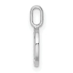 Diamond Initial Pendant - D / 14k White Gold