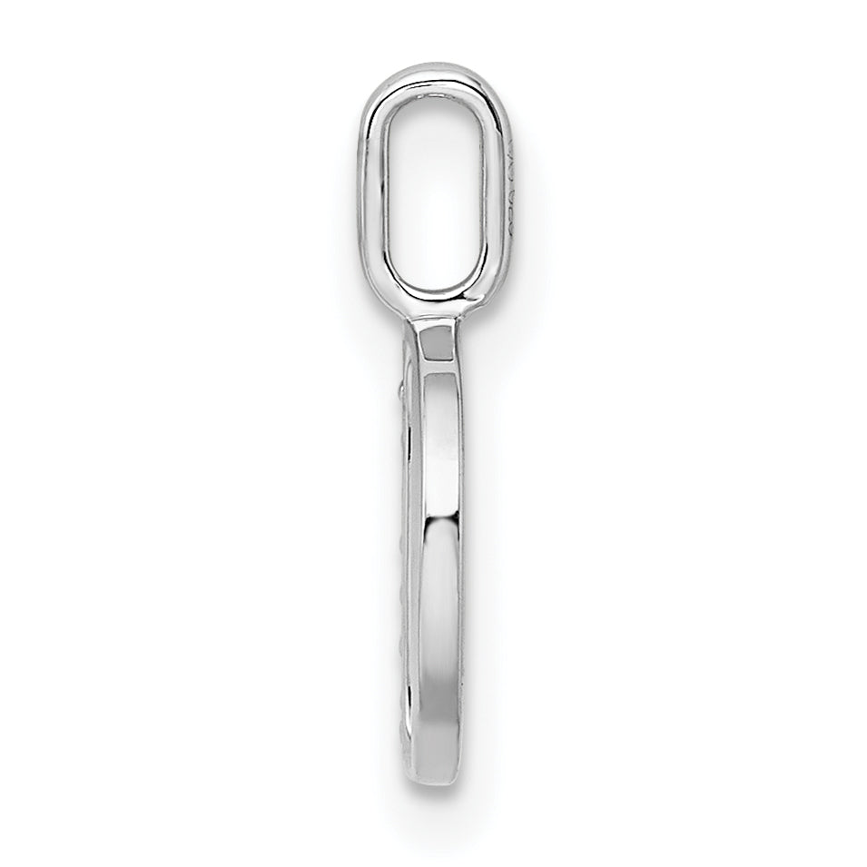 Diamond Initial Pendant - D / 14k White Gold
