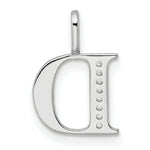 Diamond Initial Pendant - D / 14k White Gold