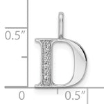 Diamond Initial Pendant - D / 14k White Gold