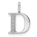 Diamond Initial Pendant - D / 14k White Gold