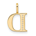 Diamond Initial Pendant - D / 14k Yellow Gold