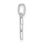 Diamond Initial Pendant - E / 14k White Gold