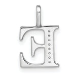 Diamond Initial Pendant - E / 14k White Gold