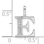 Diamond Initial Pendant - E / 14k White Gold