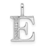 Diamond Initial Pendant - E / 14k White Gold