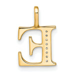Diamond Initial Pendant - E / 14k Yellow Gold