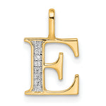 Diamond Initial Pendant - E / 14k Yellow Gold