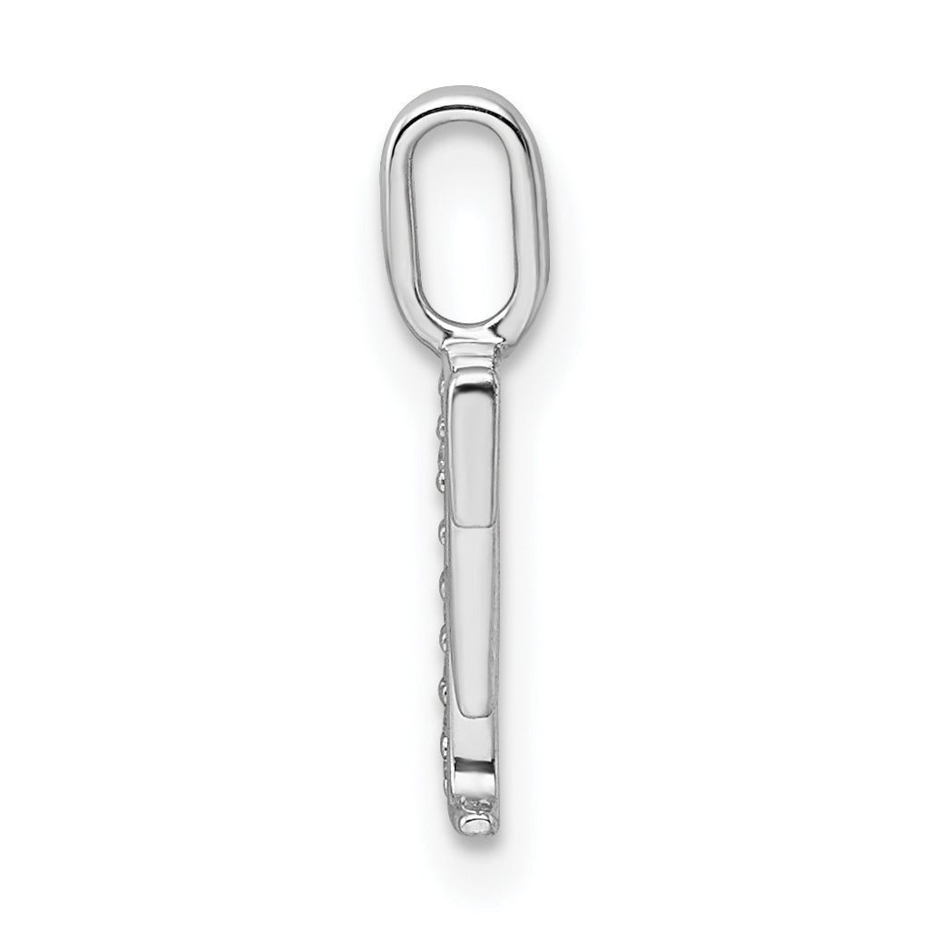 Diamond Initial Pendant - F / 14k White Gold